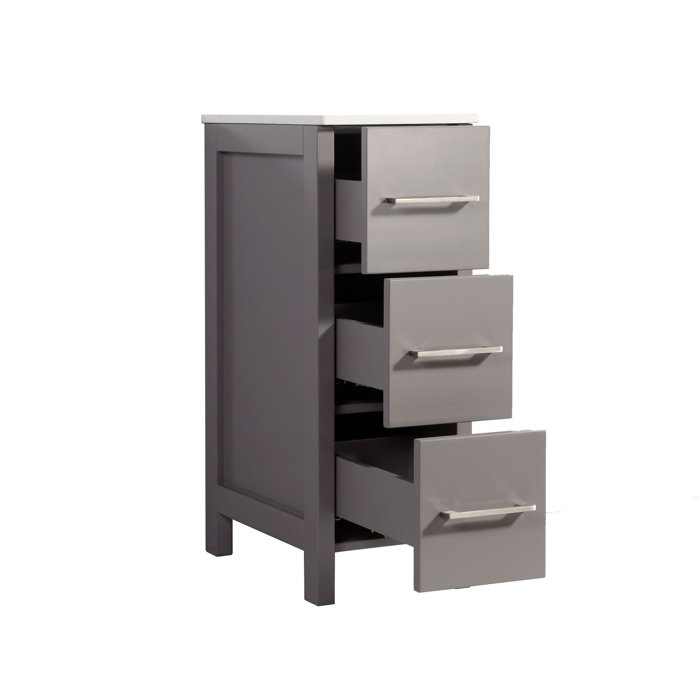 Wade Logan® Arroyos Solid Wood Freestanding Bathroom Cabinet & Reviews ...